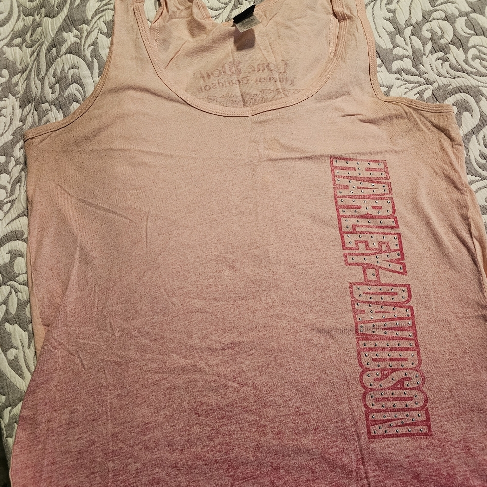Pink Harley tank